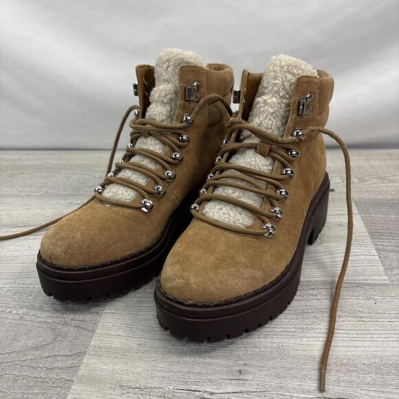 Marc Fisher LTD Nairy Hiking Ankle Boots Booties Lug Sole sz 6M - Picture 1 of 16